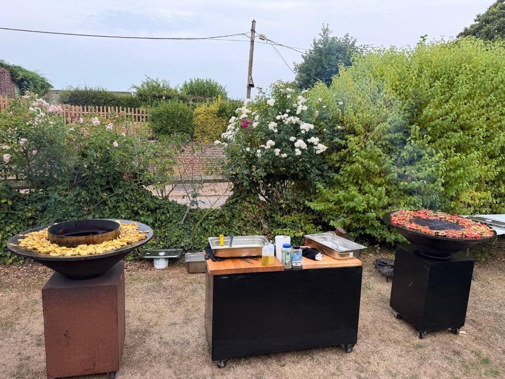 Brasero plancha ou tourne broche au feu de bois, Enlèvement ou Envoi