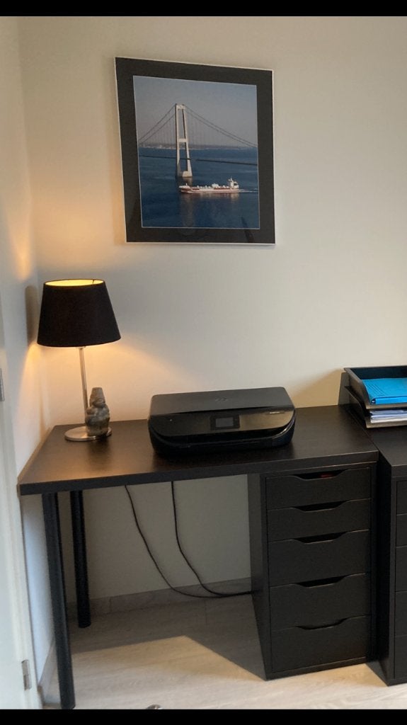 Bureau met ladenblok, Huis en Inrichting, Bureaus, Zo goed als nieuw, Overige typen, IKEA, Spaanplaat of MDF, Zwart, Demontabel
