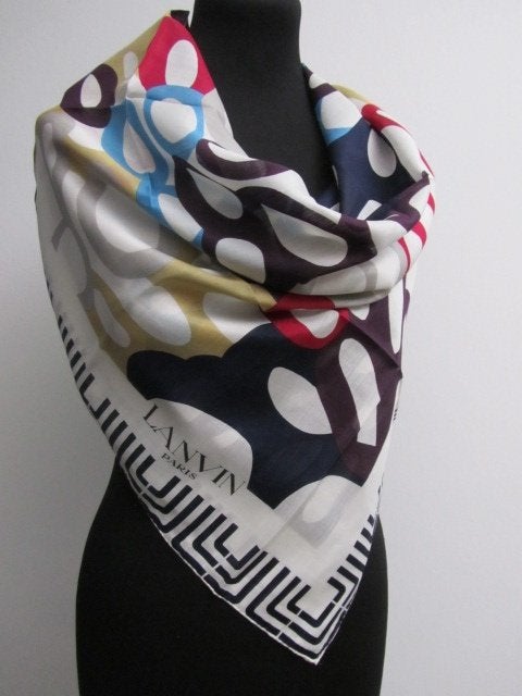 Lanvin Paris - zijde sjaal - niet gebruikt - new old stock, Lanvin, Enlèvement ou Envoi, Écharpe