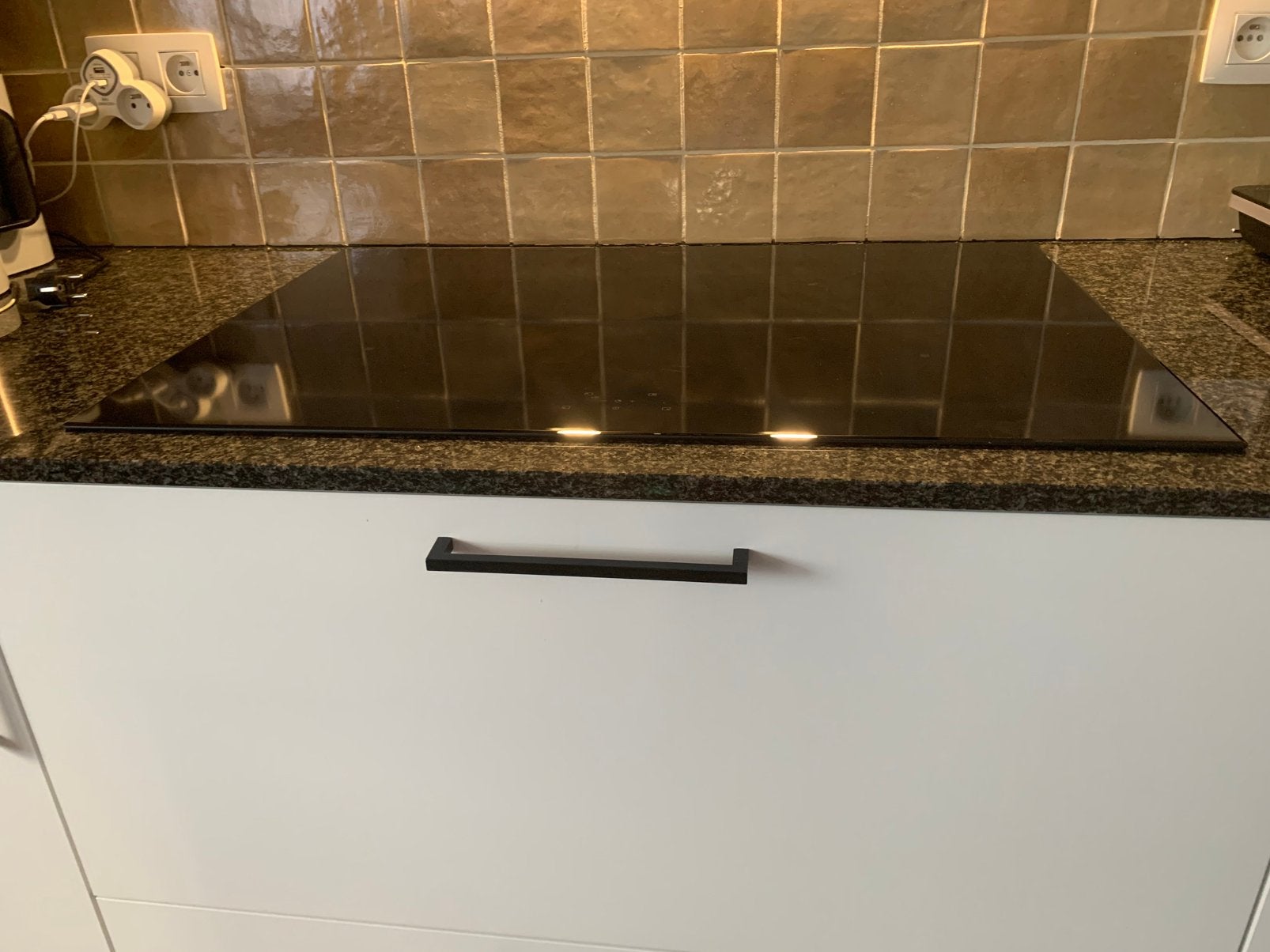 Inductie kookplaat pelgrim (atag) 75 op 52 4 zones 7.1 kw, Ophalen, Zo goed als nieuw, Inbouw