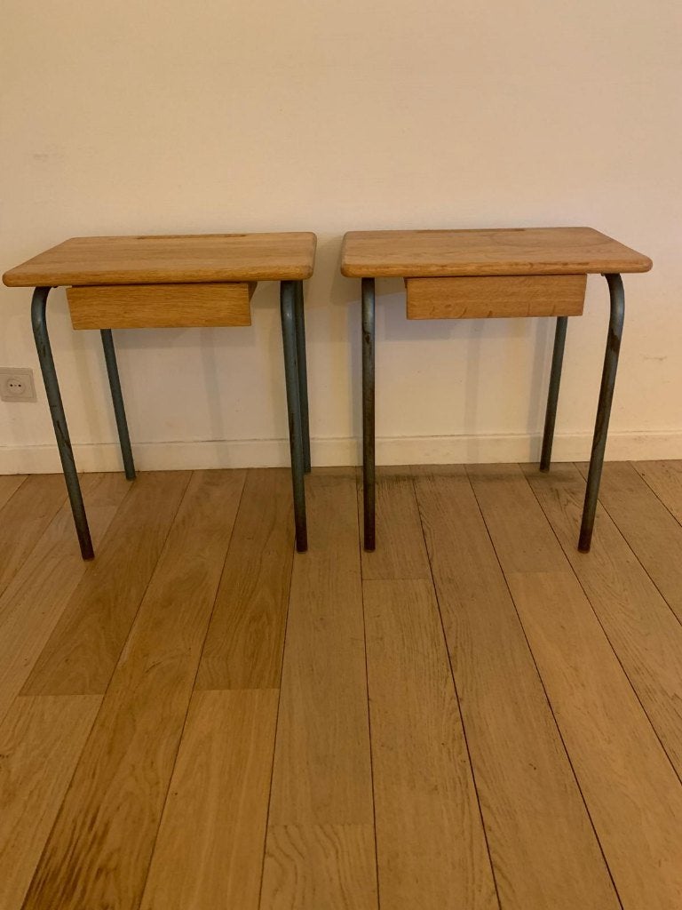 Paire de consoles en bois naturel, Maison & Meubles, Bureaux, Comme neuf, Bureau enfant, Autres marques, Naturel, Bois, Beige
