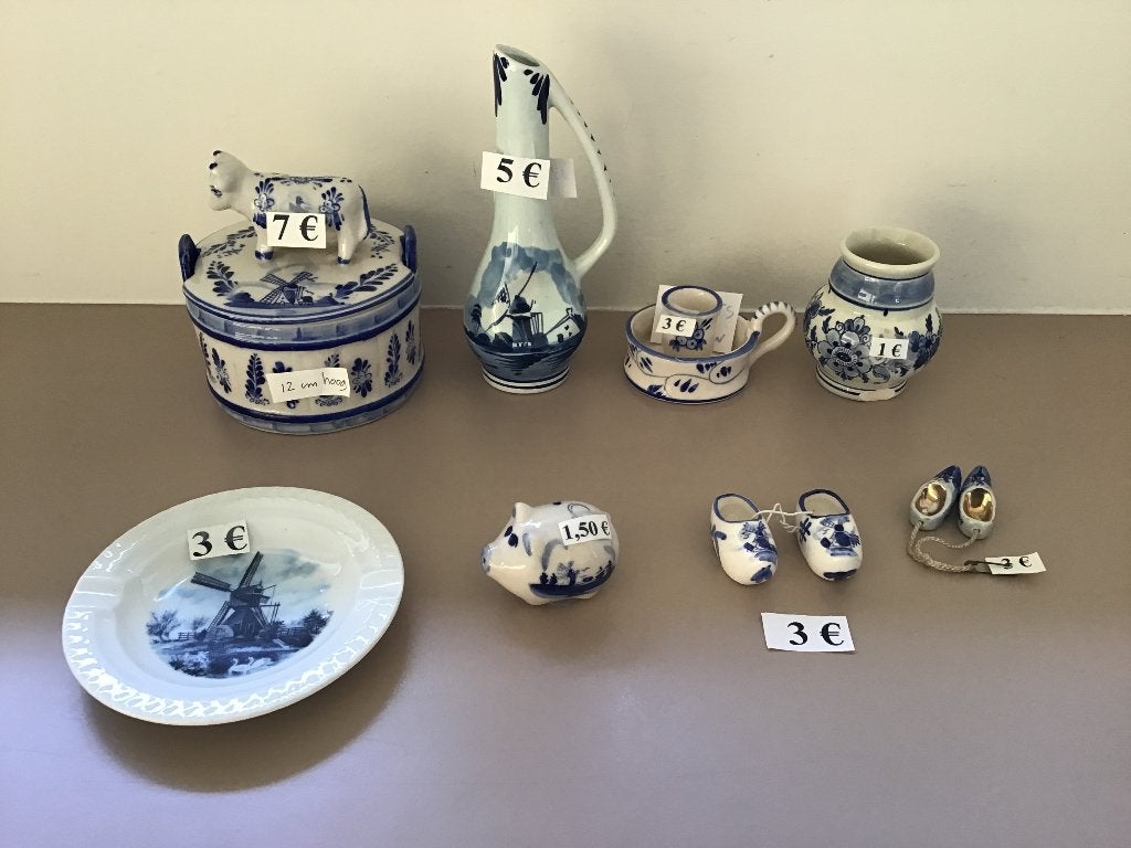 10 tal stukken Delfts blauw en Delfts wit, Ophalen of Verzenden
