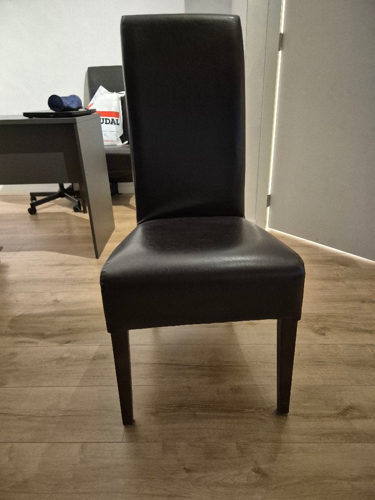 Lederen stoelen, Huis en Inrichting, Stoelen, Ophalen, Gebruikt, Bruin, Vijf, Zes of meer stoelen