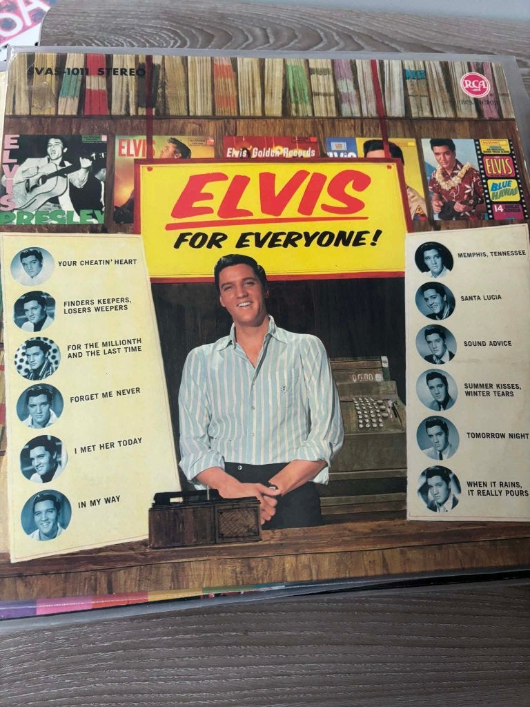 Elvis lp, Elvis for everyone, Duitse persing, black original, Cd's en Dvd's, Gebruikt, Ophalen of Verzenden, Rock-'n-Roll, Inclusief binnenhoes