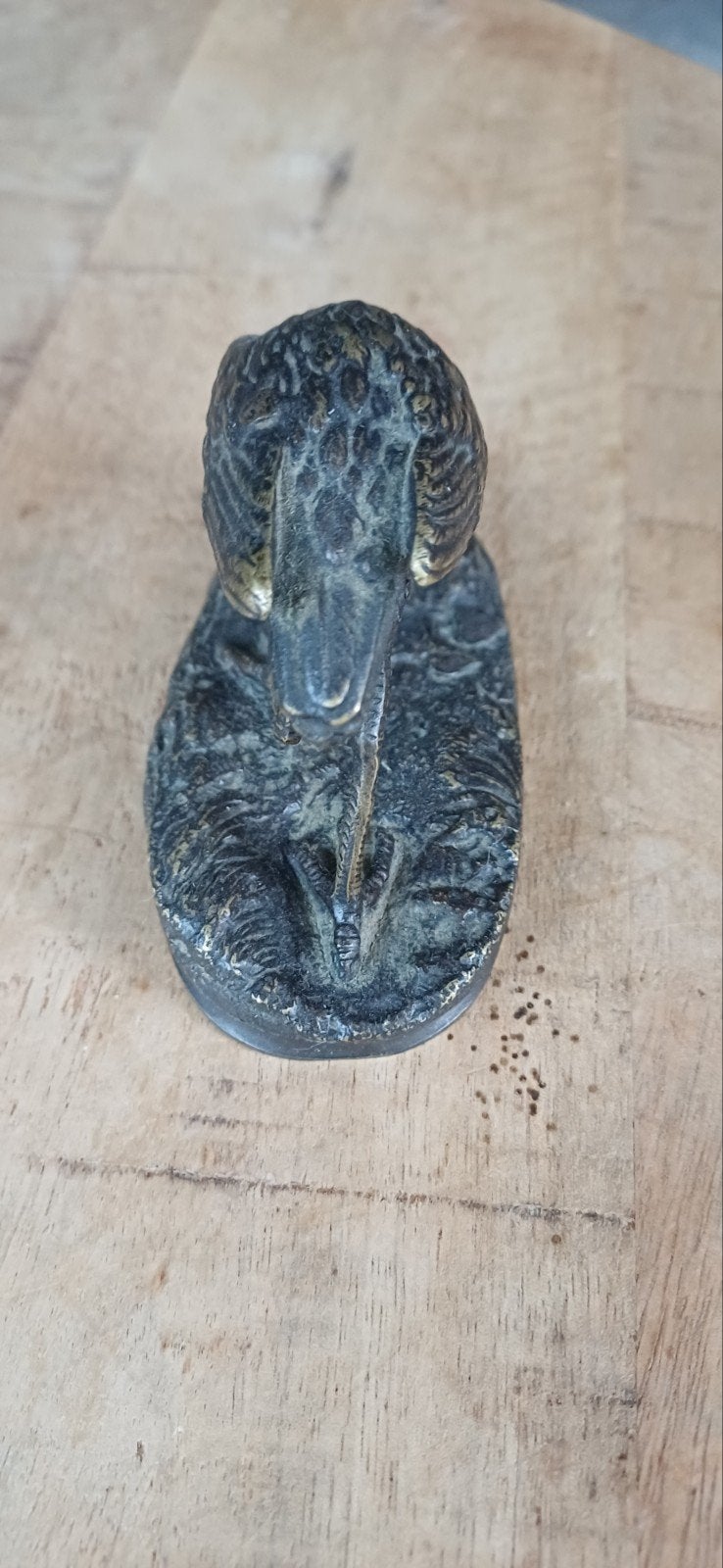 bronzen kraanvogel, Ophalen