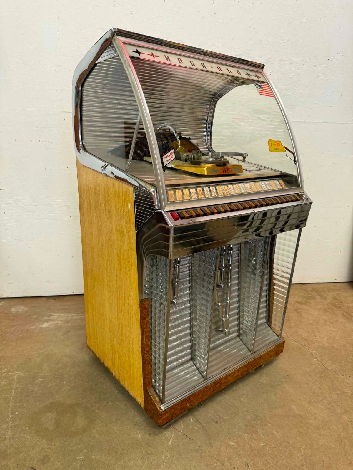 JUKEBOX: prachtige originele Rockola 1448 jukebox, Ophalen, Zo goed als nieuw, 1950 tot 1960, Rock Ola