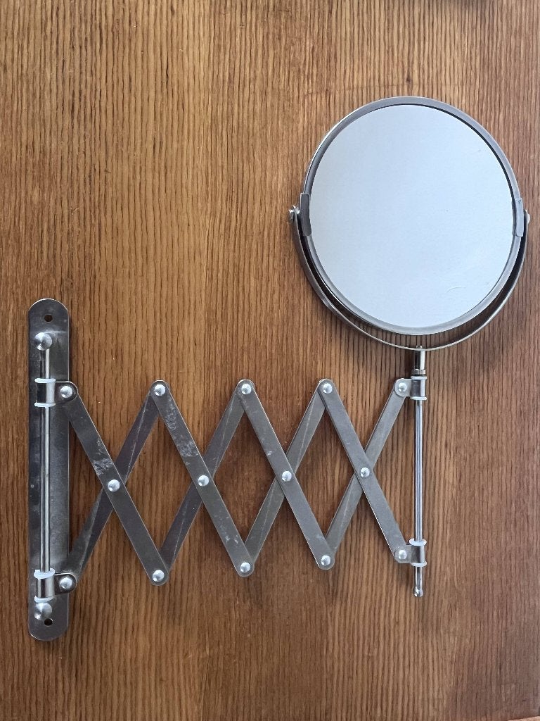Uitschuifbare spiegel Ikea Fräck, Huis en Inrichting, Ophalen, Zo goed als nieuw, Rond