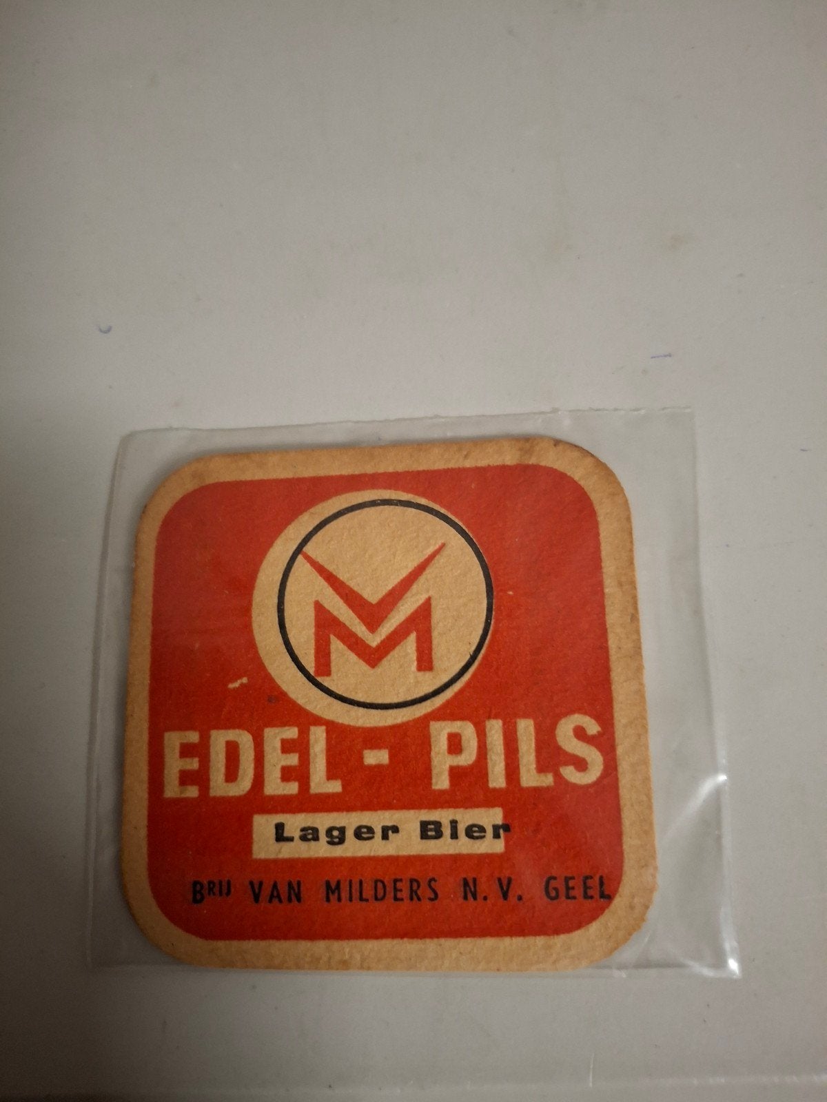 oud bierviltje edel pils van milders geel, Verzamelen, Ophalen of Verzenden