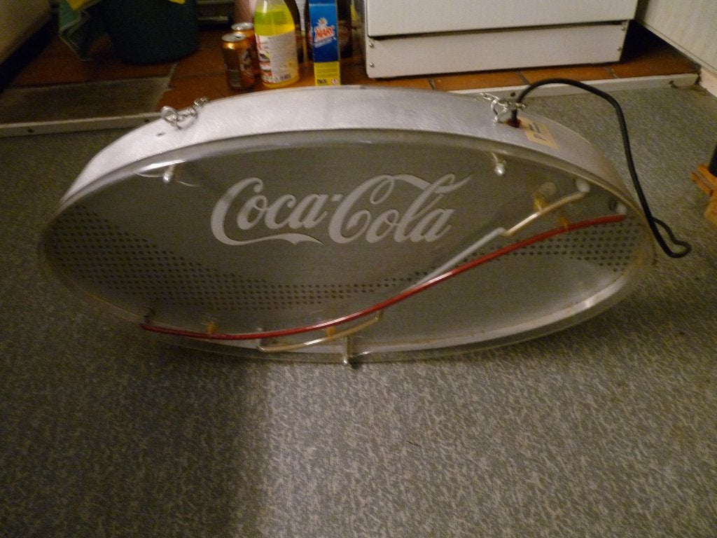 reclame Coca Cola , grote lichtbak , 67 cm L  - 34 cm Br, Ophalen, Gebruikt, Lichtbak of (neon) lamp