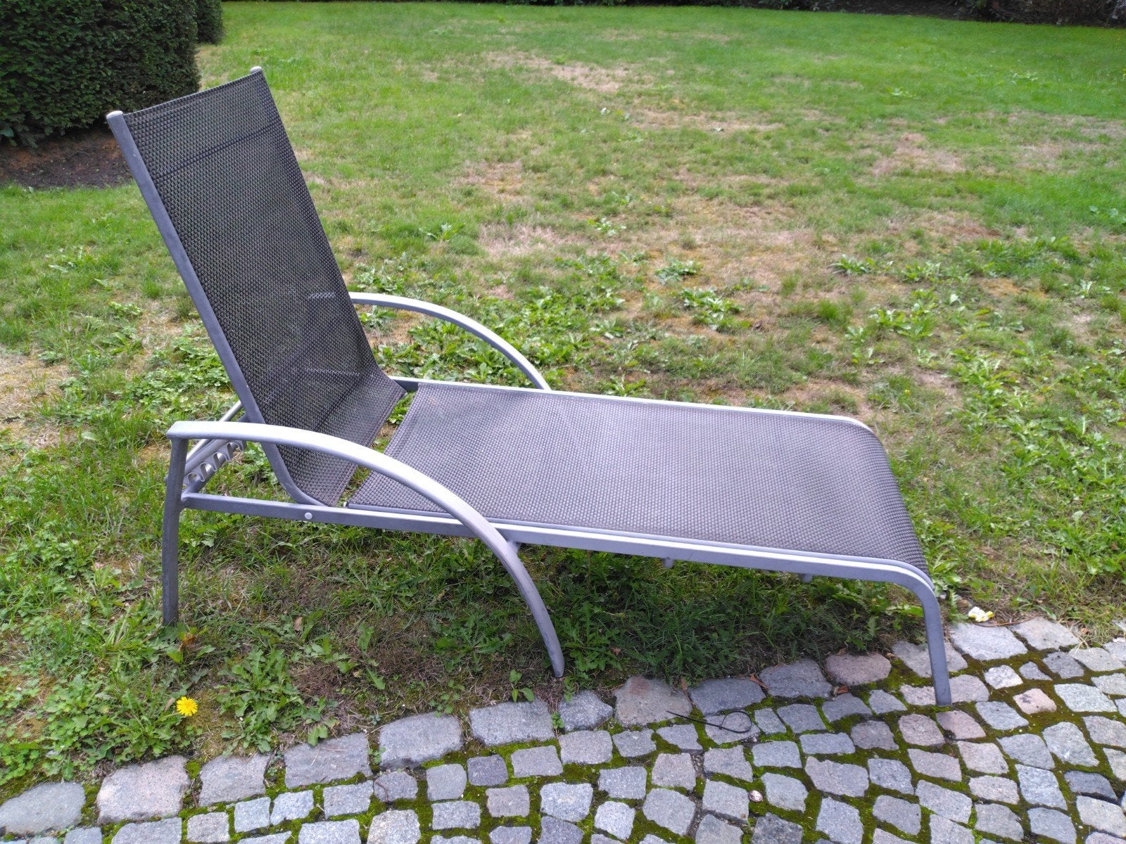 2 ligbedden, Tuin en Terras, Ophalen, Gebruikt, Aluminium, Verstelbaar