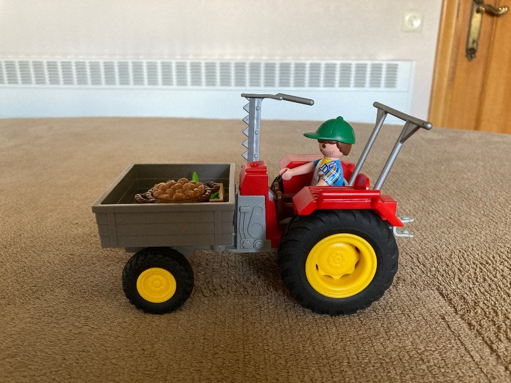 Playmobil Tractor met laadbak 4-10 jaar boekje, geen doos, Ophalen of Verzenden, Gebruikt