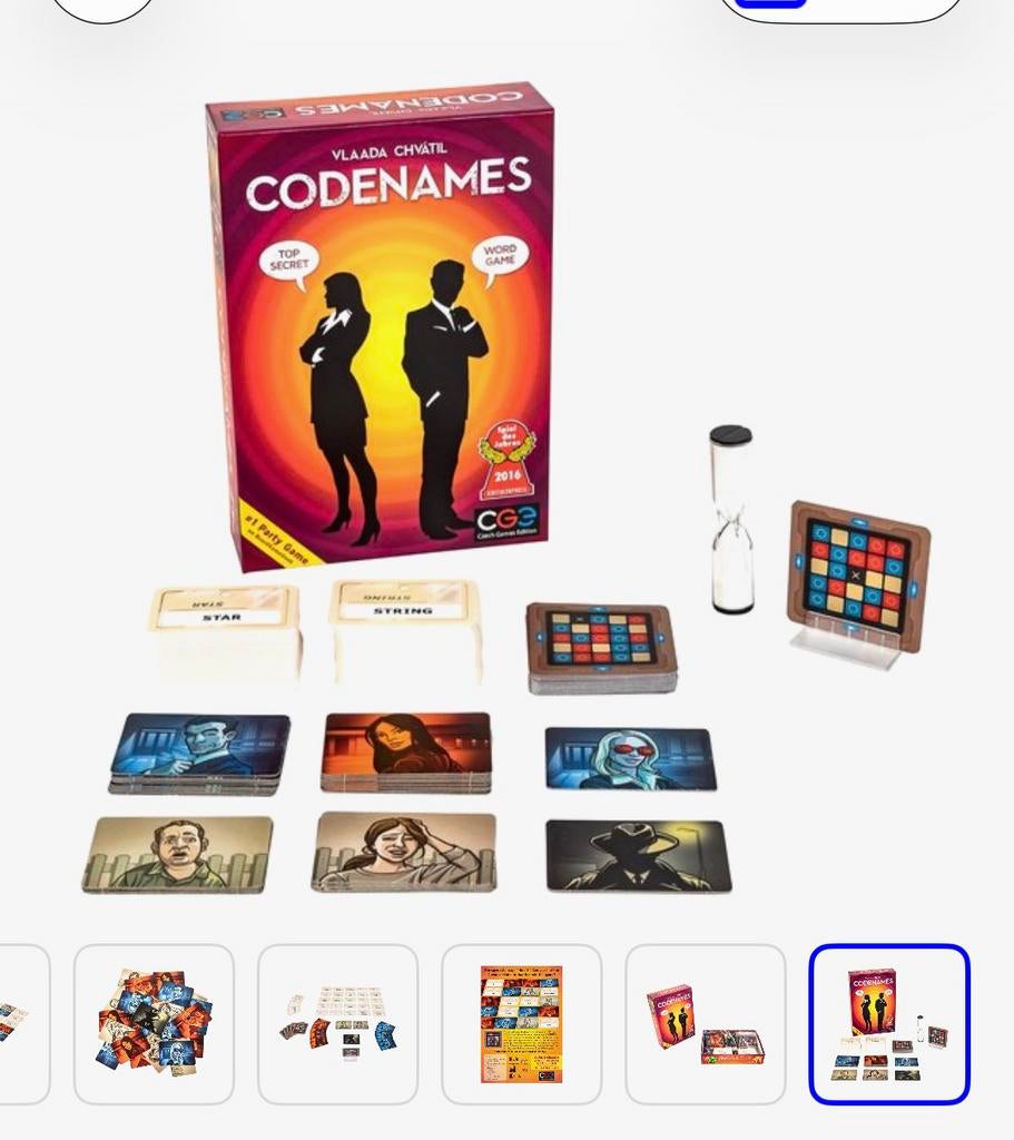 Gezelschapsspel codenames, Cinq joueurs ou plus, Enlèvement, Neuf, White Goblin Games