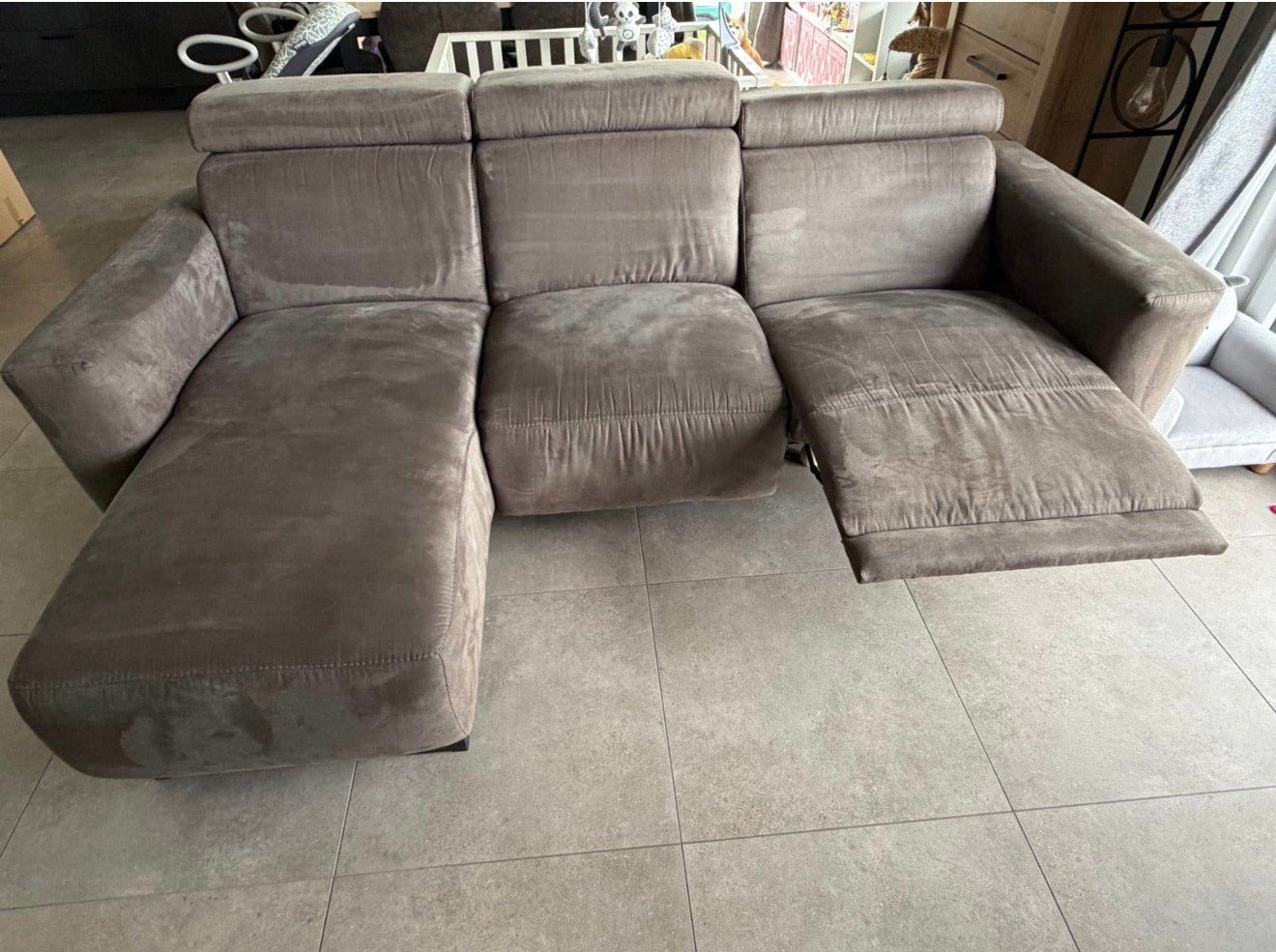 Fauteuil 3 places avec Méridienne. Marque belge., Enlèvement, Comme neuf