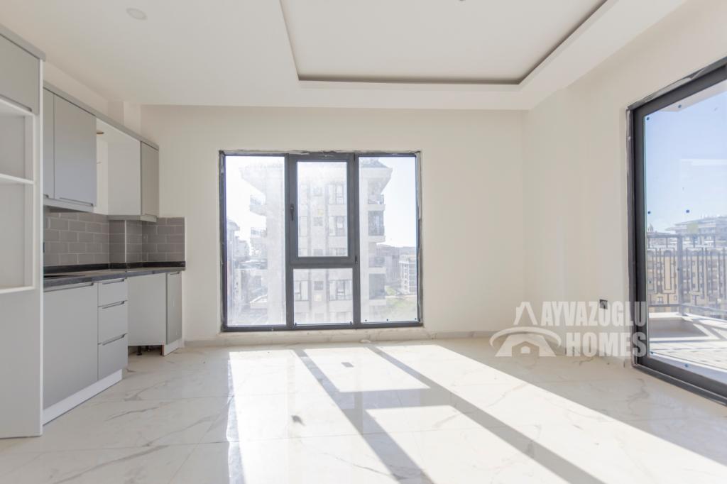 1+1 appartement in Mahmutlar — 650 m van de zee, 50 m², Appartement, 2 kamers, Turkije