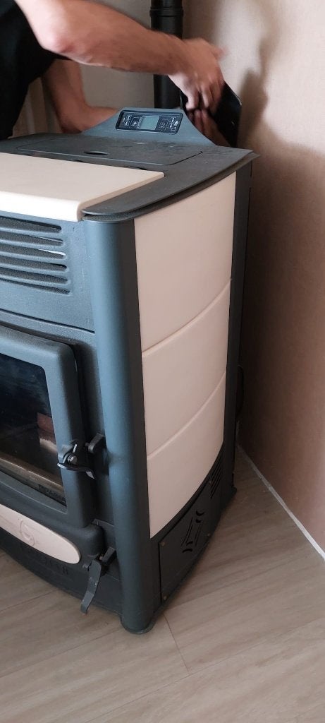 Pelletkachel moet weg wegens verhuis!, Electroménager, Ventilateurs, Enlèvement, Comme neuf, Autre