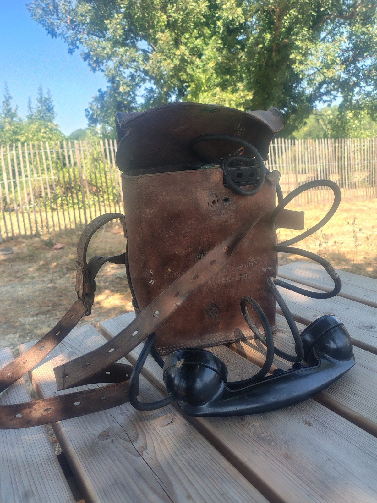 Téléphone de campagne américain WW2, état d’origine