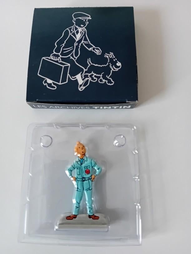 Ensemble complet 24 figurine en métal des archives de Tintin, Enlèvement ou Envoi, Tintin, Comme neuf, Statue ou Figurine