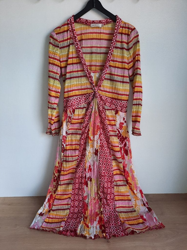 Fleurig kleedje - Sandwich - maat S, Ophalen, Overige kleuren, Zo goed als nieuw, Maat 36 (S)