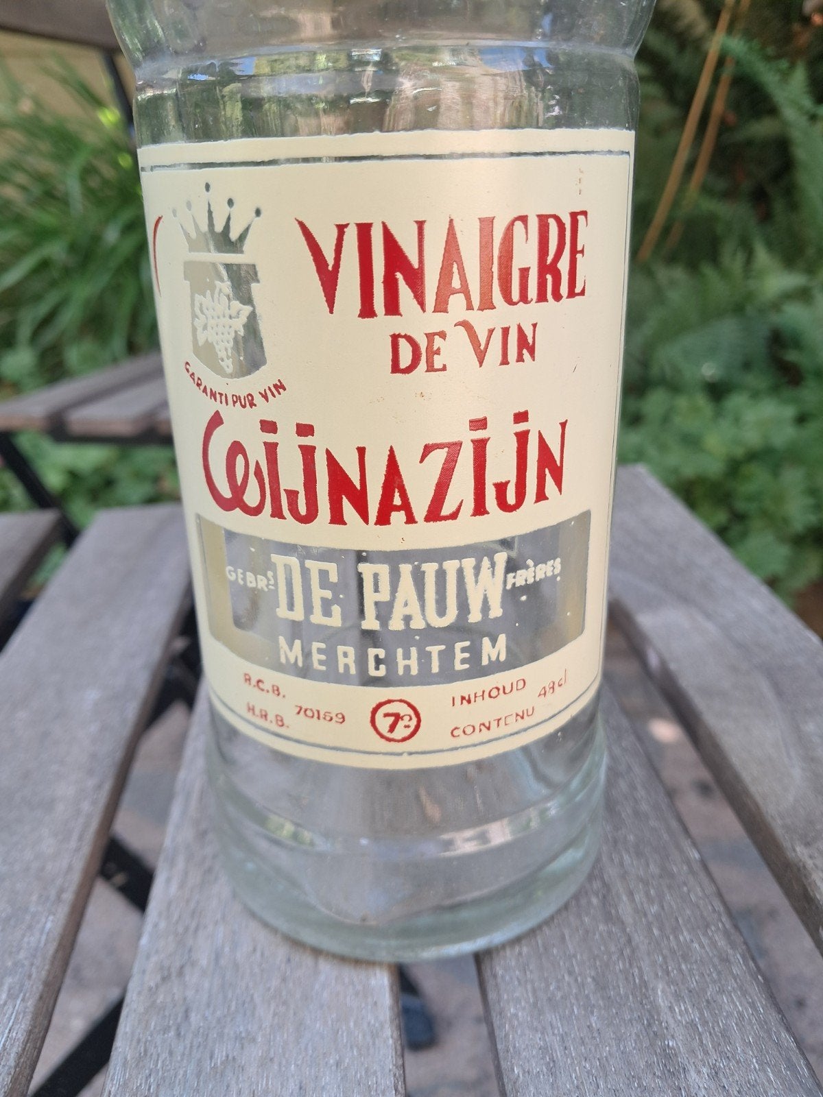 Lege fles wijnazijn De Pauw Merchtem, Ophalen, Zo goed als nieuw