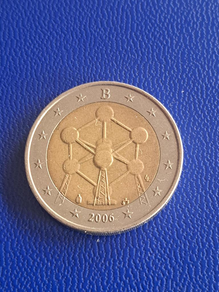 2006 België 2 euro Atomium, Postzegels en Munten, Verzenden, Metaal, Losse munt
