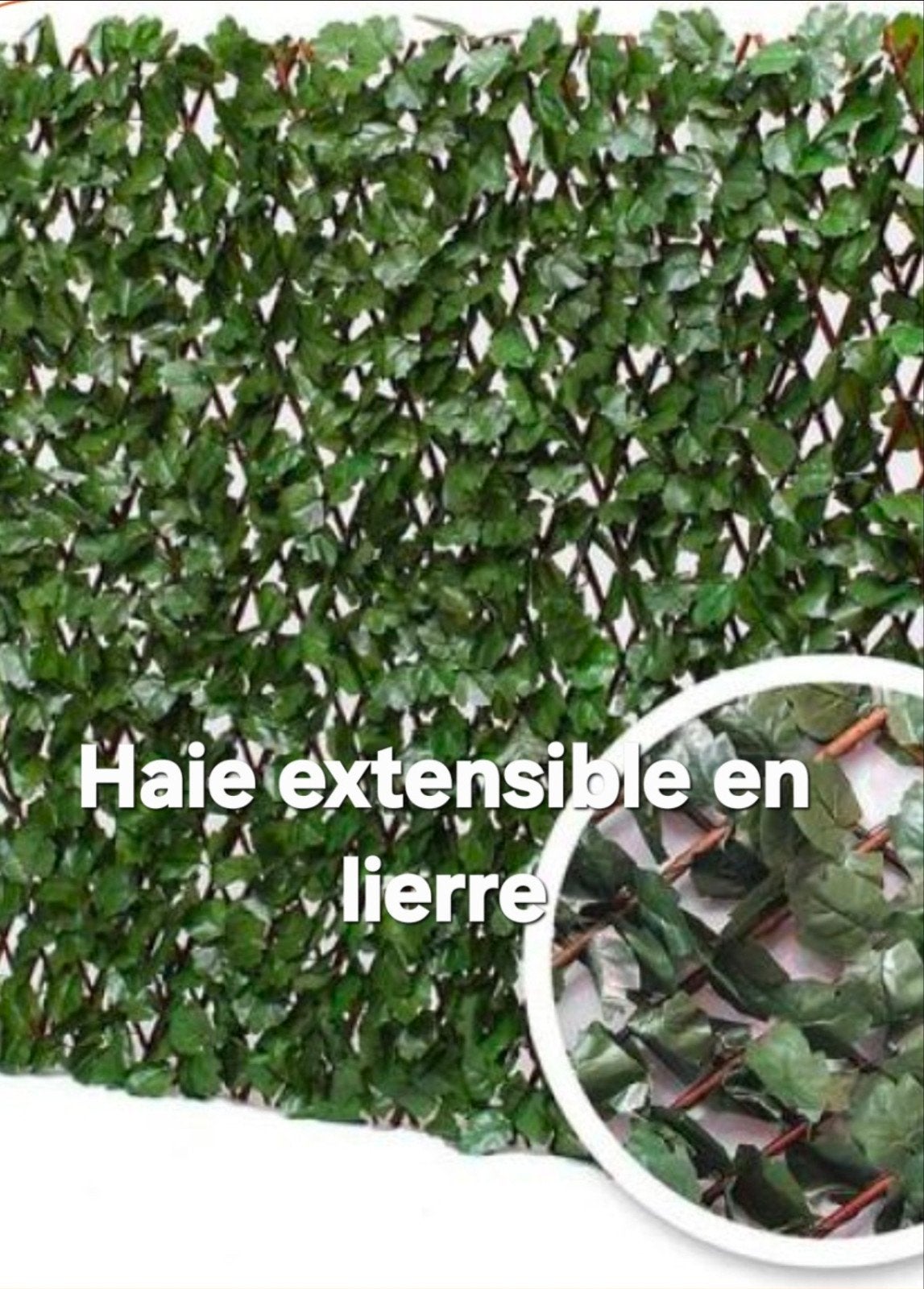Haie artificielle extensible en lierre – cache‑vue balcon /, Jardin & Terrasse, Gazon & Gazon artificiel, Enlèvement ou Envoi