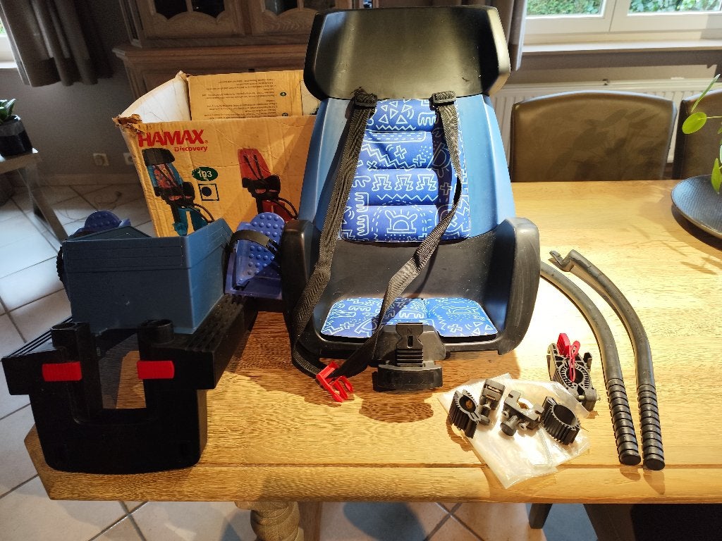 Hamax Discovery Kinderstoeltje (compleet, nieuwstaat), Fietsen en Brommers, Fietsaccessoires | Fietsstoeltjes, Ophalen, Achterzitje