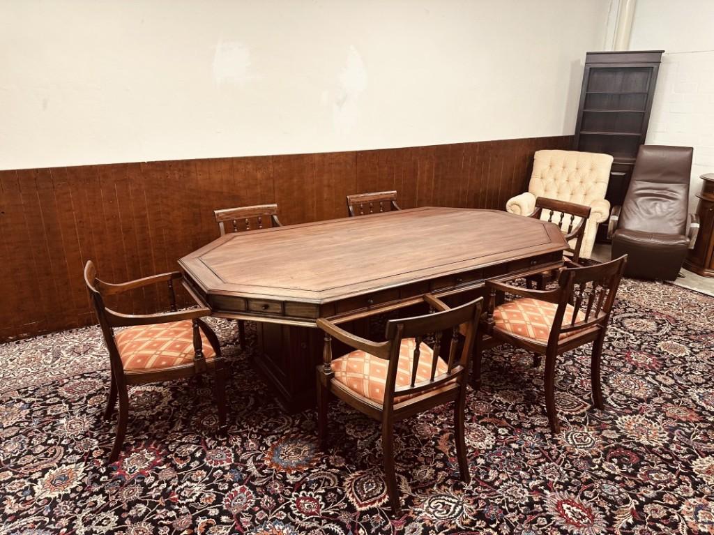 Klassiek Engelse Vergadertafel met Stoelen, Antiek en Kunst, Antiek | Kantoor en Zakelijk, Ophalen