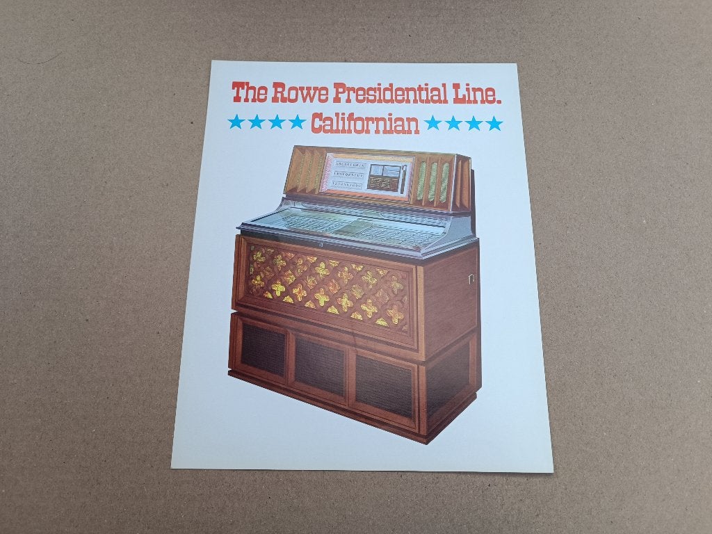Flyer: Rowe-AMi MM5/ Californian (1971) jukebox, Verzenden, Ami