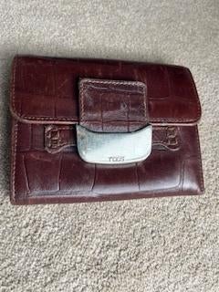 TOD'S damesportefeuille bruin leder, Handtassen en Accessoires, Portemonnees, Gebruikt, Overige merken, Bruin, Leder, Ophalen of Verzenden