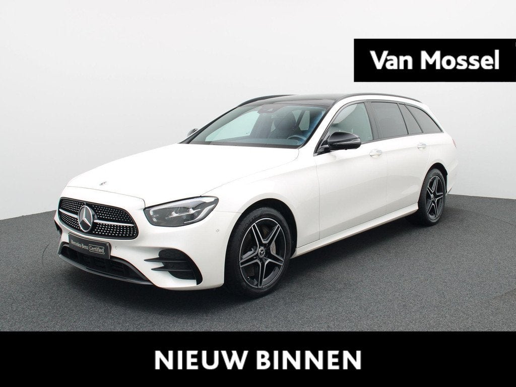 Mercedes-Benz E 300 e Estate AMG LINE + LEDER + PANO DAK + B, Auto's, Mercedes-Benz, Automaat, Gebruikt, 4 cilinders, 1960 kg