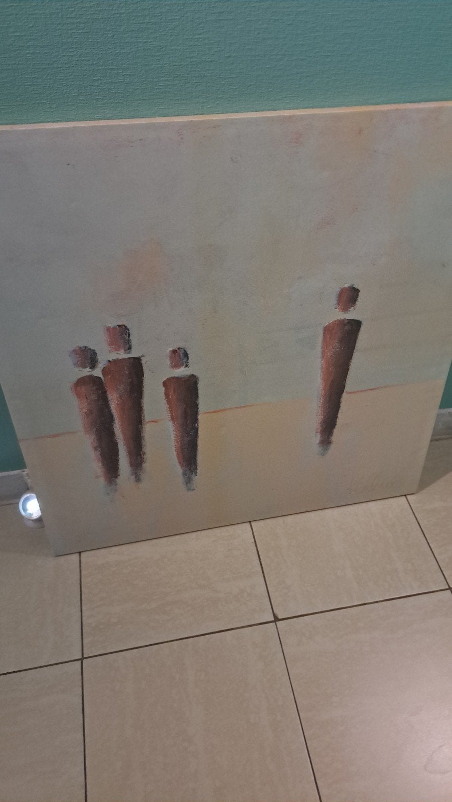 Groot canvas mooie staat ,getekend, Huis en Inrichting, Ophalen