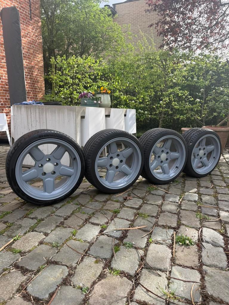 Originele AC Schnitzer E34 velgen 17” (5x120, ET13), Auto-onderdelen, Ophalen, 17 inch, Band(en)