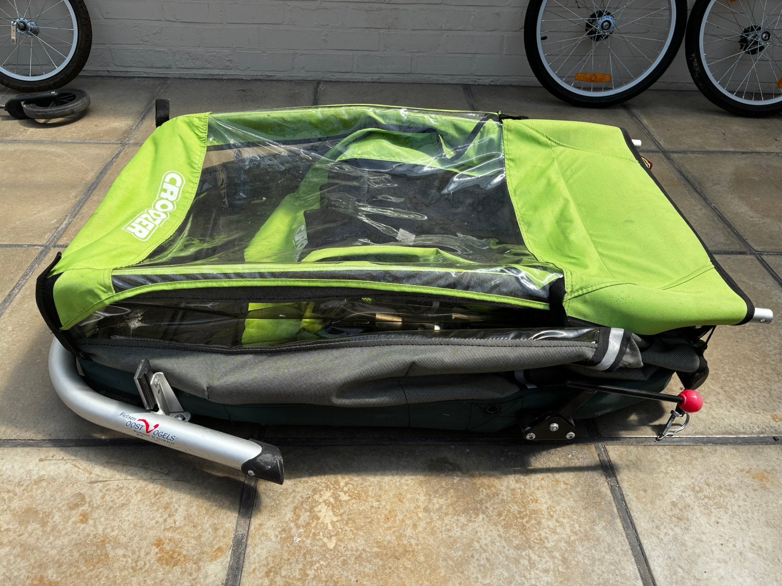 Fietskar croozer 2 zitplaatsen, Ophalen, Gebruikt, Kinderkar, Opvouwbaar