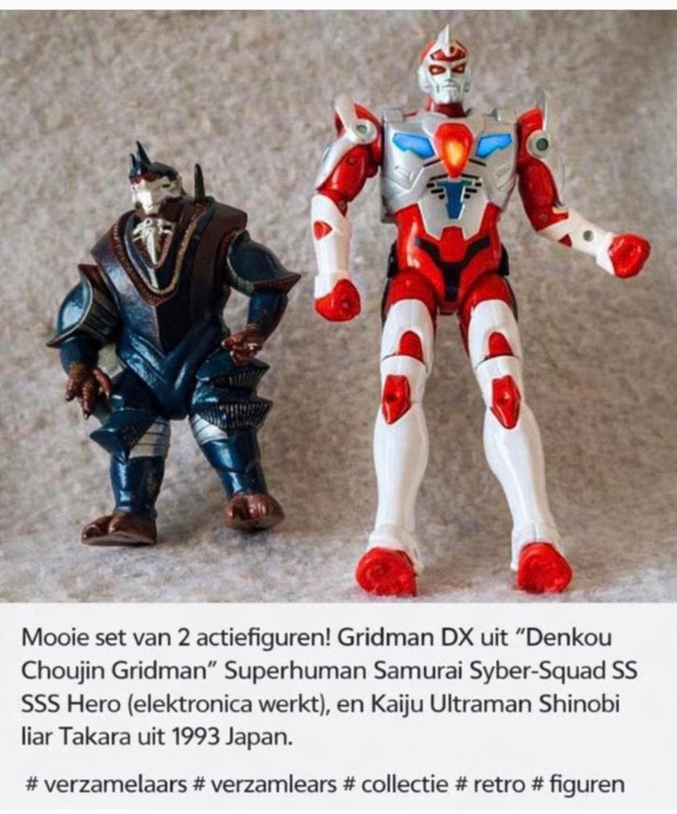 Lot de 2 figurines Suber-Squad SSSS DX Gridman 1993 vintage, Enlèvement ou Envoi, Comme neuf