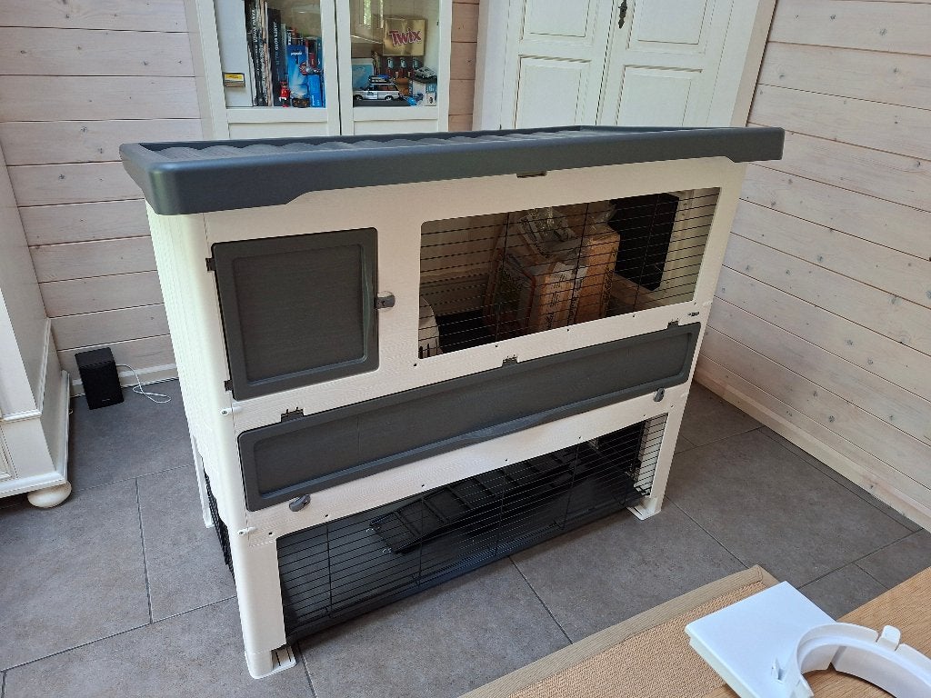 Ferplast Konijnenhok Grand Lodge 140 Plus, Dieren en Toebehoren, Ophalen, 110 cm of meer, Zo goed als nieuw, 90 cm of meer