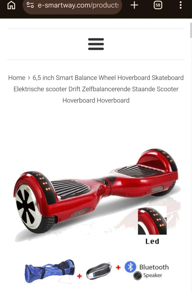 Hoverboard met bluetooth, stoeltje en afstandsbediening, Ophalen, Gebruikt