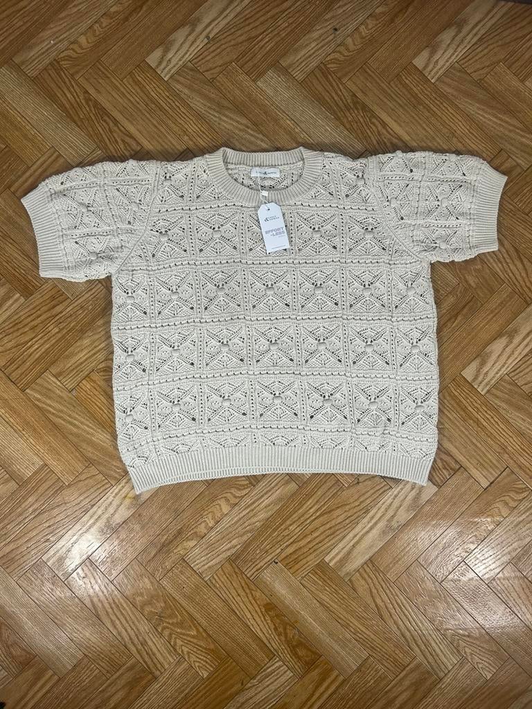Pull Court Crochet Cassis & Paprika, Vêtements | Femmes, Enlèvement ou Envoi, Neuf, Taille 46/48 (XL) ou plus grande, Beige