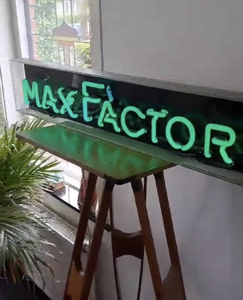 Toffe neon lichtbak, neonreclame, neonsign Max Faxtor., Enlèvement, Utilisé, Table lumineuse ou lampe (néon)