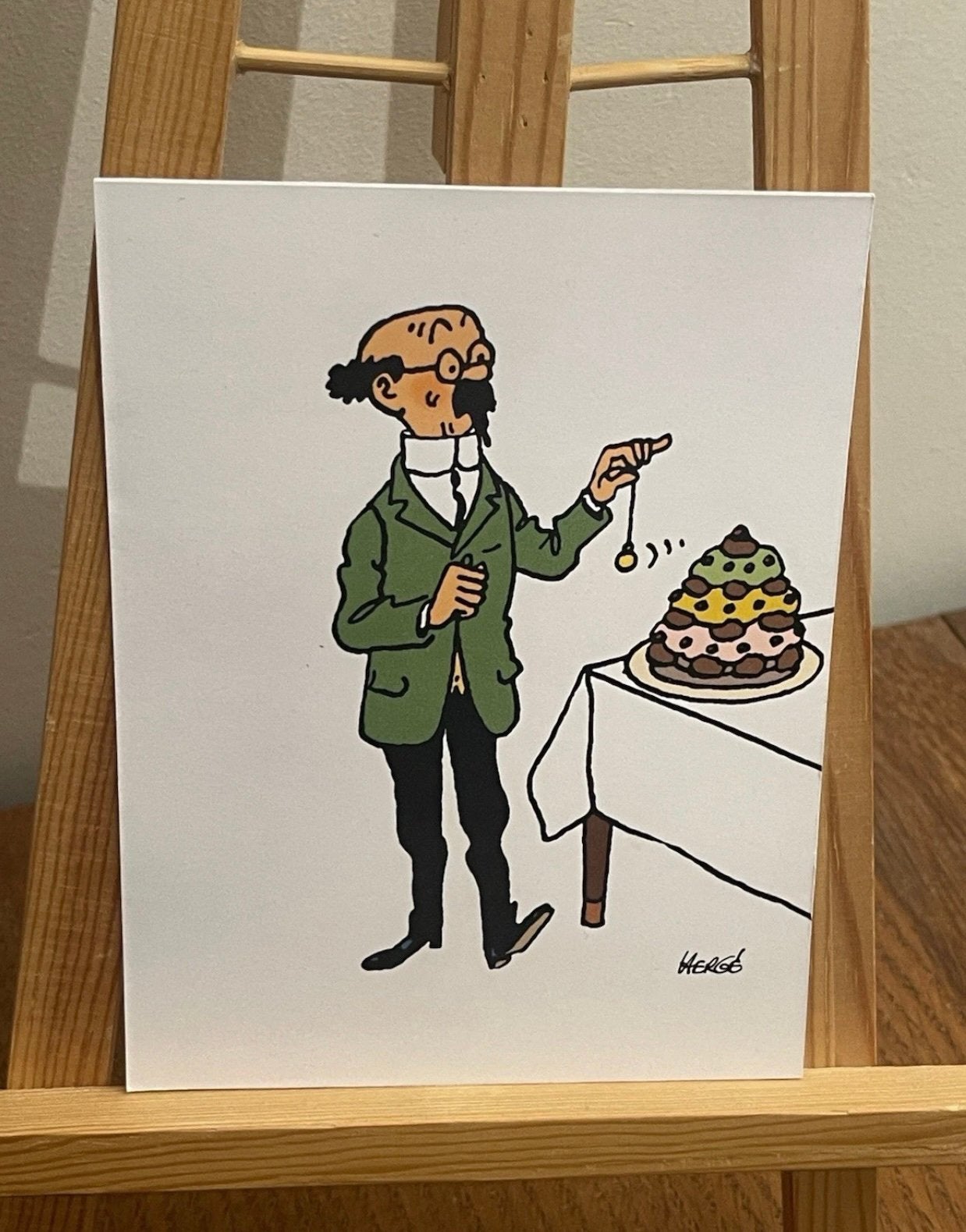 Tintin carte postale réédition Casterman : bon anniversaire, Envoi, Tintin, Comme neuf, Image, Affiche ou Autocollant