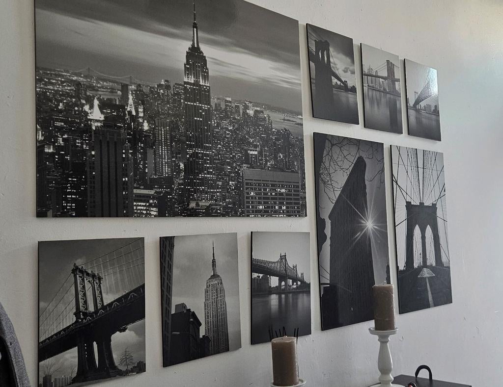 IKEA GRÖNBY New York City 9-delige wanddecoratie, Huis en Inrichting, Ophalen