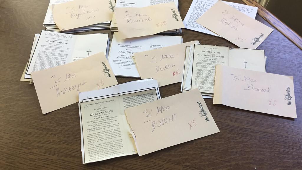 84 doodsprentjes voor 1900, Verzamelen, Bidprentjes en Rouwkaarten, Ophalen