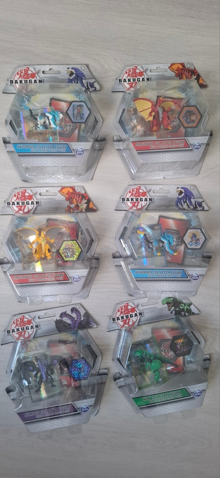 6 bakugan figuren met kaarten en munten 2020, Ophalen of Verzenden
