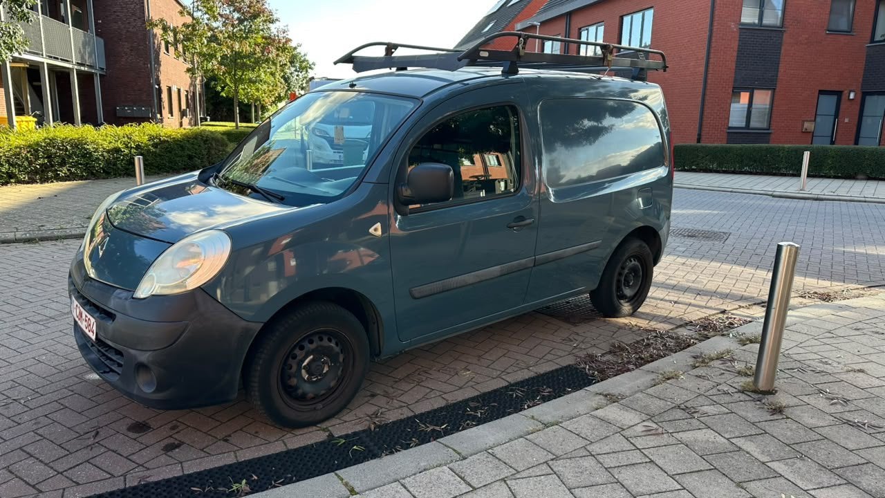 Reno kangoo super staat/d/airco onderhouden., Auto's, Voorwielaandrijving, Stof, Zwart, Zwart