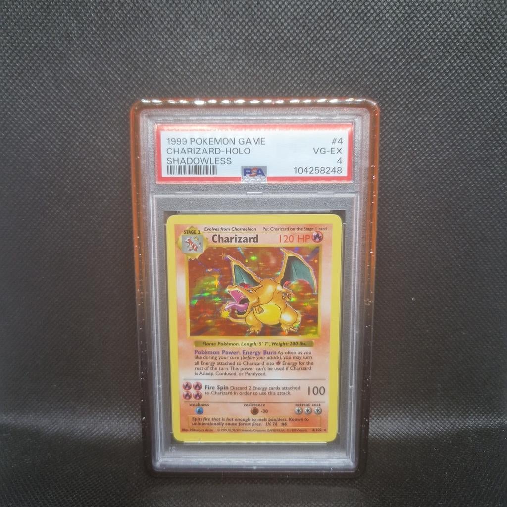 Kit de base Charizard Holo Shadowless PSA 4, Enlèvement ou Envoi