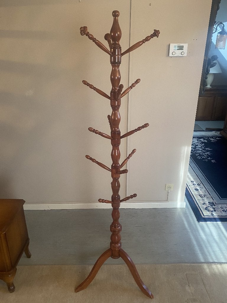 Klassieke houten staande kapstok, Huis en Inrichting, Ophalen, Gebruikt, Staande kapstok, 150 tot 200 cm