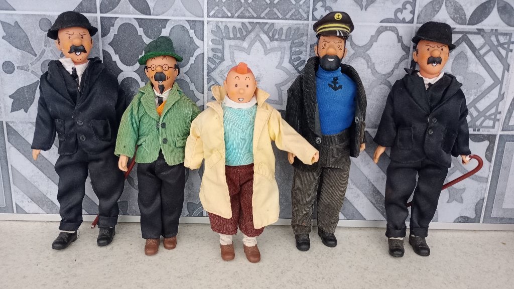 Vintage merk Seri - Kuifje poppen uit 1985, Ophalen of Verzenden, Gebruikt, Pop