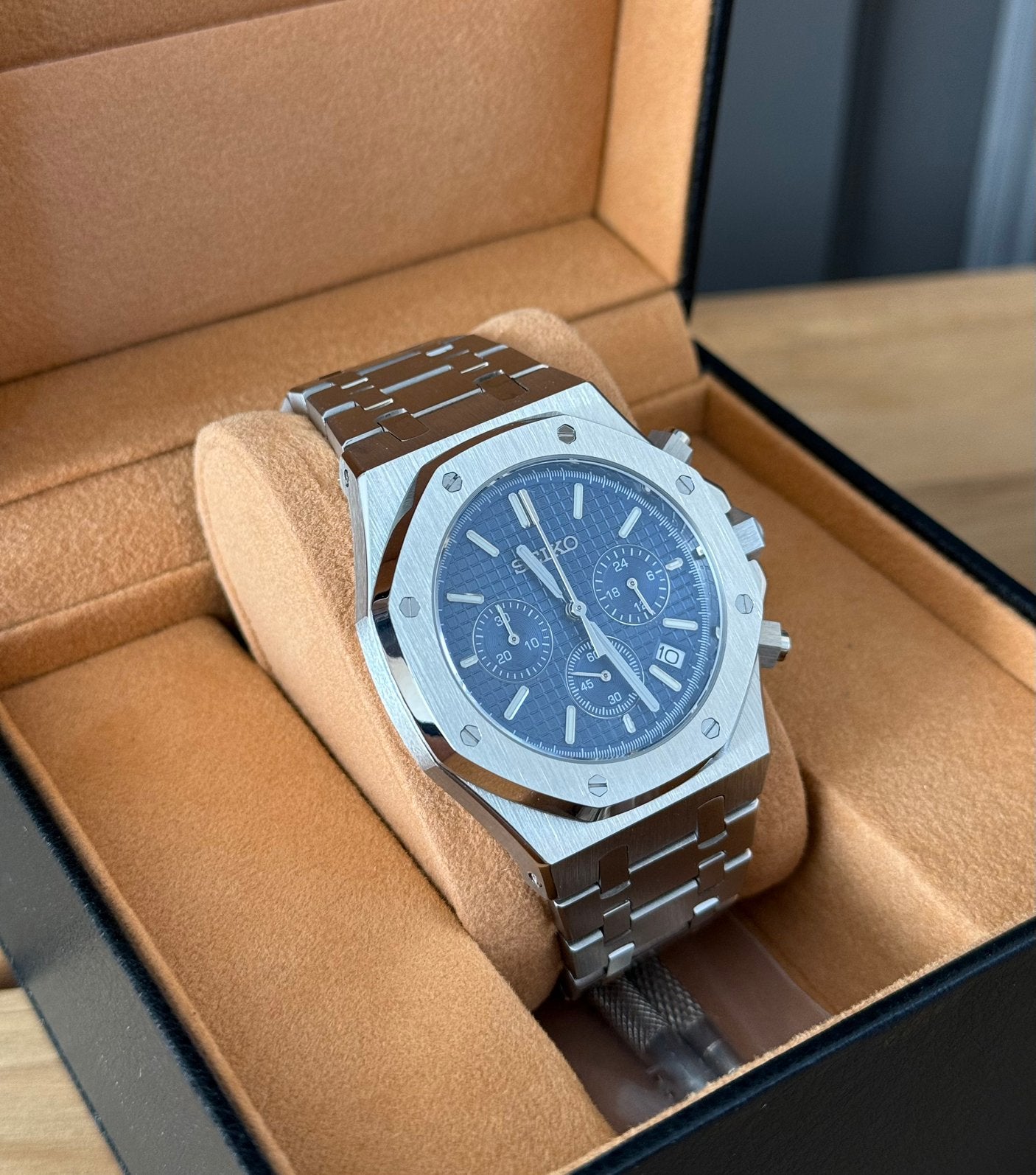 Seiko Royal Oak Chrono NIEUW, Ophalen, Staal, Polshorloge, Nieuw