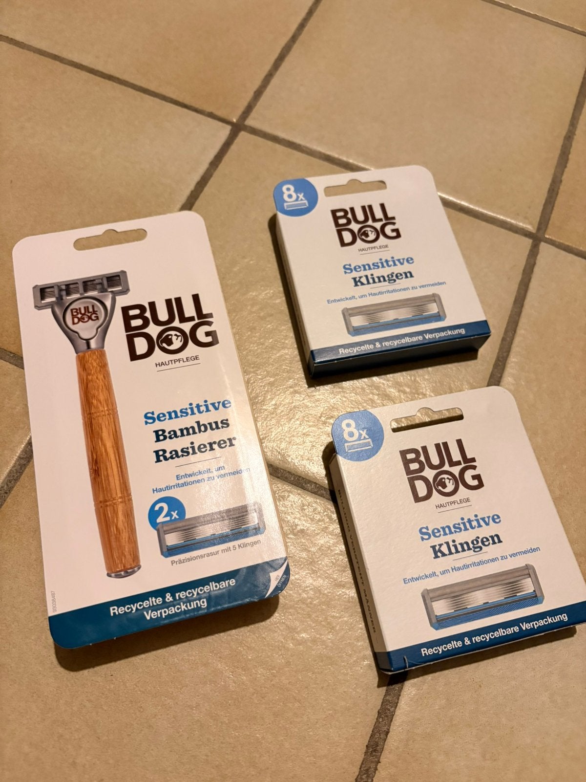 Bulldog bamboe scheerset met 18 scheermesjes, Diversen, Ophalen of Verzenden