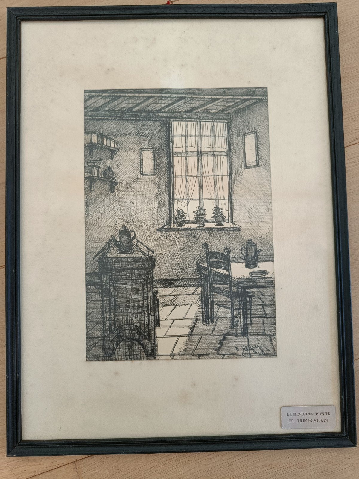 ets leuvense stoof van E Herman, Ophalen, Ets