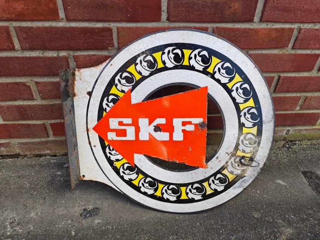 Emaille bord  SKF, Ophalen of Verzenden, Gebruikt, Reclamebord